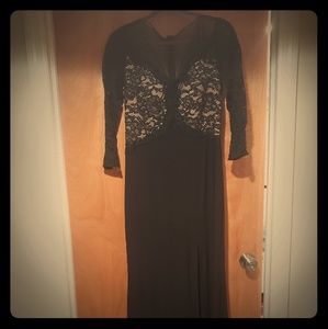 Black and nude evening dress